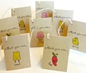 I think you are Blank personality trait mini-card tags Handmade mini cards Any occasion Set of 8